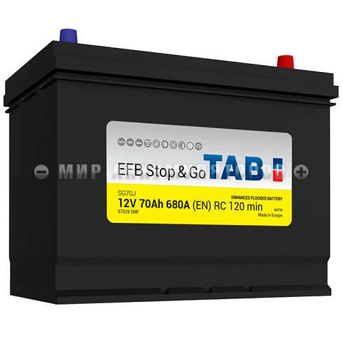 TAB EFB 6СТ-70 о.п. Азия бортик (57029) 