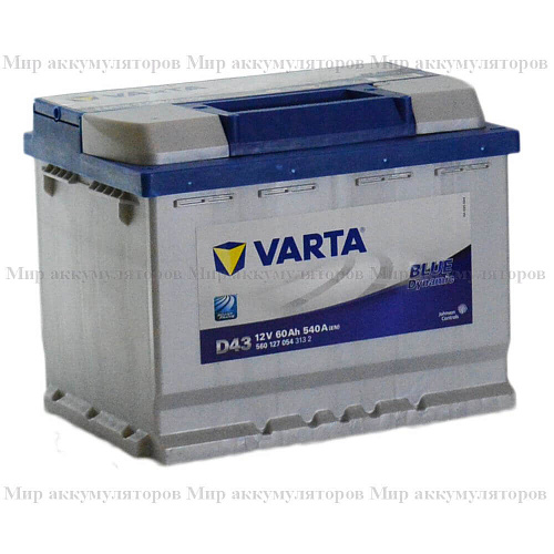 VARTA Blue Dynamic 60 а/ч (пр.пол.) (560 127 054) VARTA Blue Dynamic 60 а/ч (пр.пол.) (560 127 054)