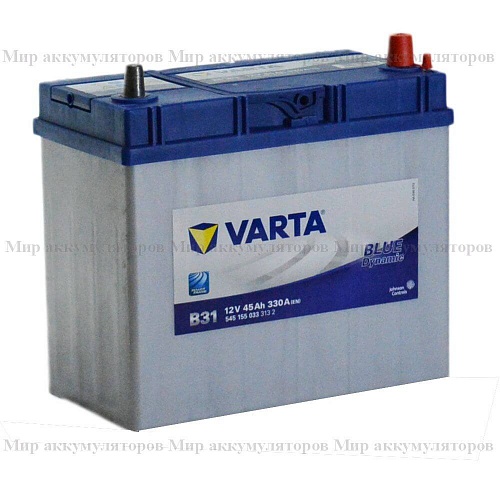 VARTA Blue Dynamic 45 а/ч (обр.пол.) (545 155) Asia (узк.кл.)